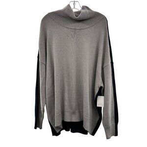 Daily Thread Women's Turtleneck Sweater Gray/Navy Colorblock Size 3X New
